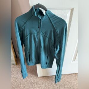 Lululemon Ribbed Nulu Cropped Define Jacket - Green Jasper - Size 8